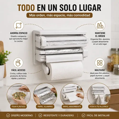 Dispensador Papel de Cocina MULTI-USO